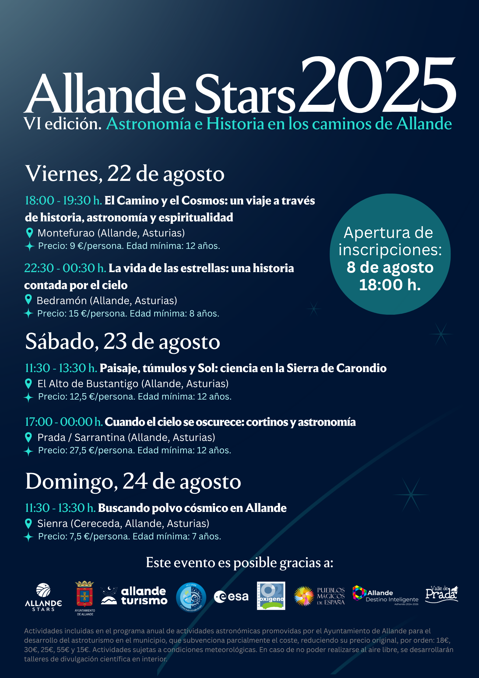 Cartel VI edición Allande Stars