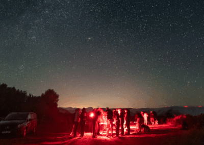 Asistentes a la actividad La vida de las estrellas: una historia contada por el cielo, en la VI edición de Allande Stars. Crédito: Sergio Lario