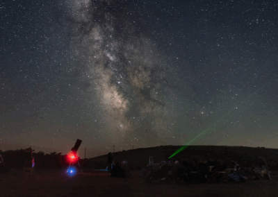 Actividad La vida de las estrellas: una historia contada por el cielo, en la VI edición de Allande Stars. Crédito: Sergio Lario