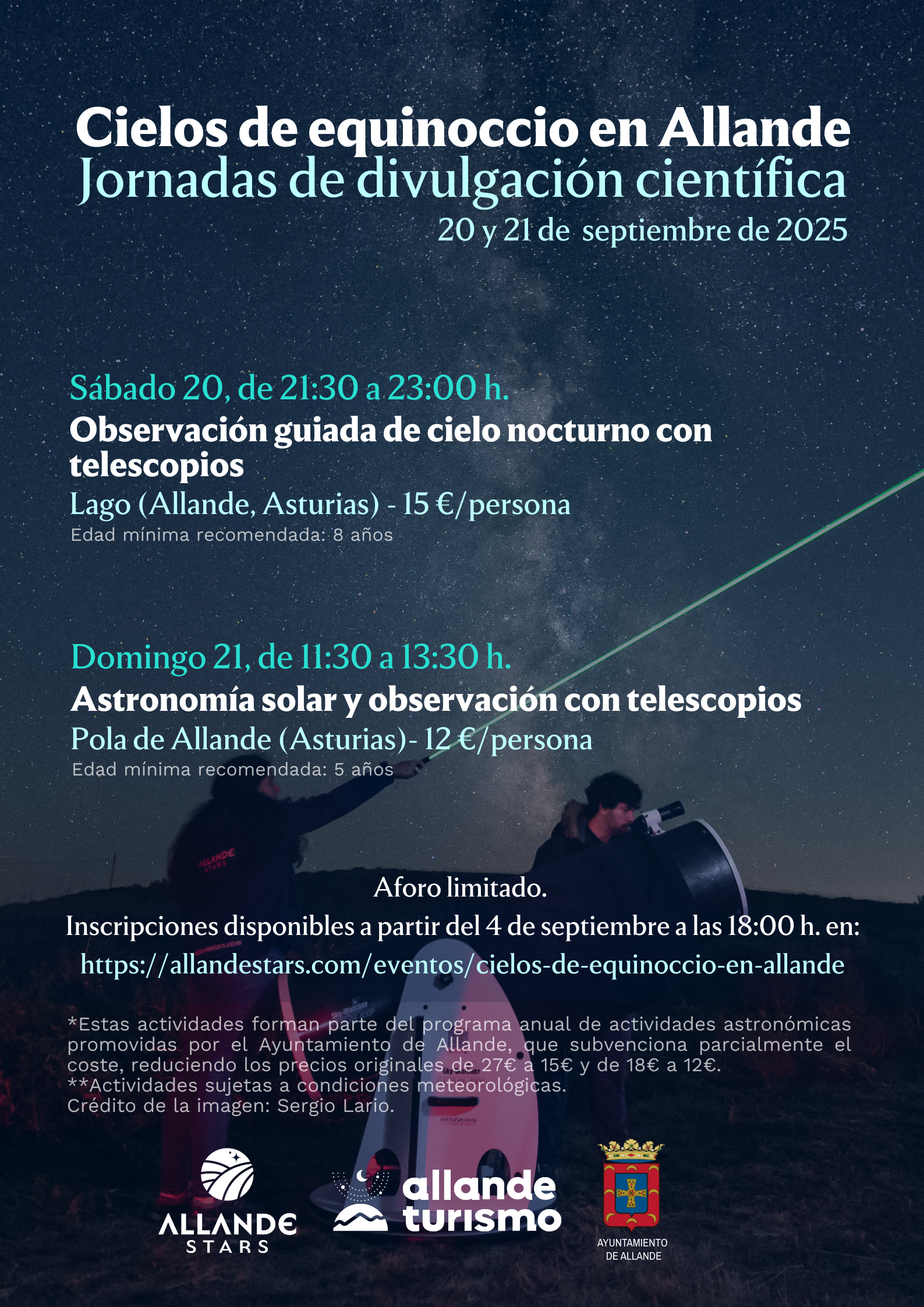Cartel Cielos de equinoccio en Allande