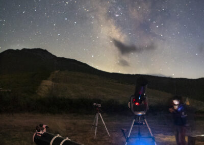 Observación nocturna en Xedré - Crédito: Diego Rai