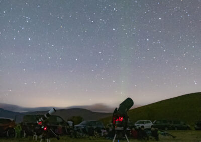 Observación nocturna en Xedré - Crédito: Diego Rai