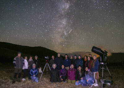 Observación nocturna en Xedré - Crédito: Diego Rai