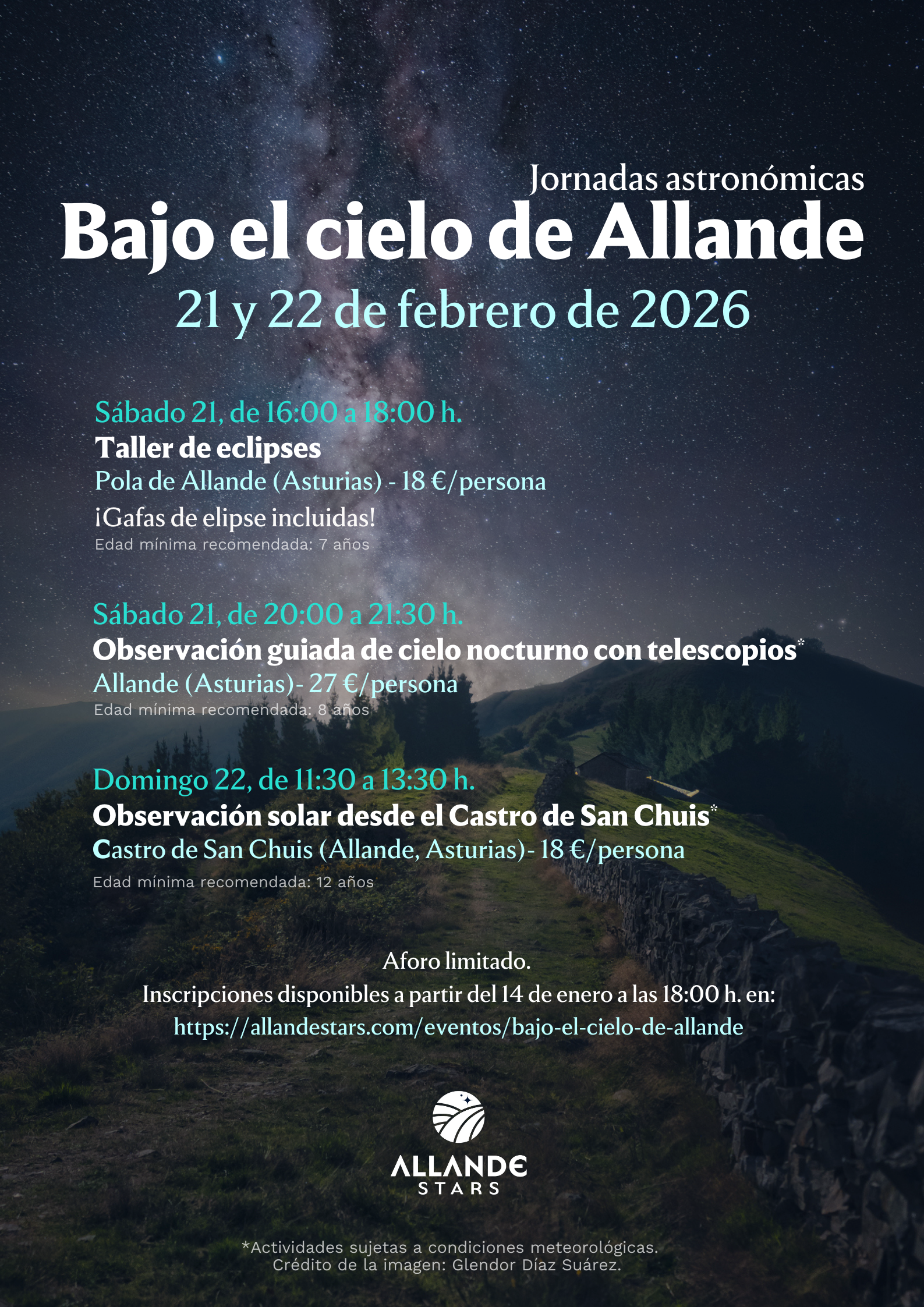 Cartel JJAA Bajo el cielo de Allande Cartel JJAA Bajo el cielo de Allande