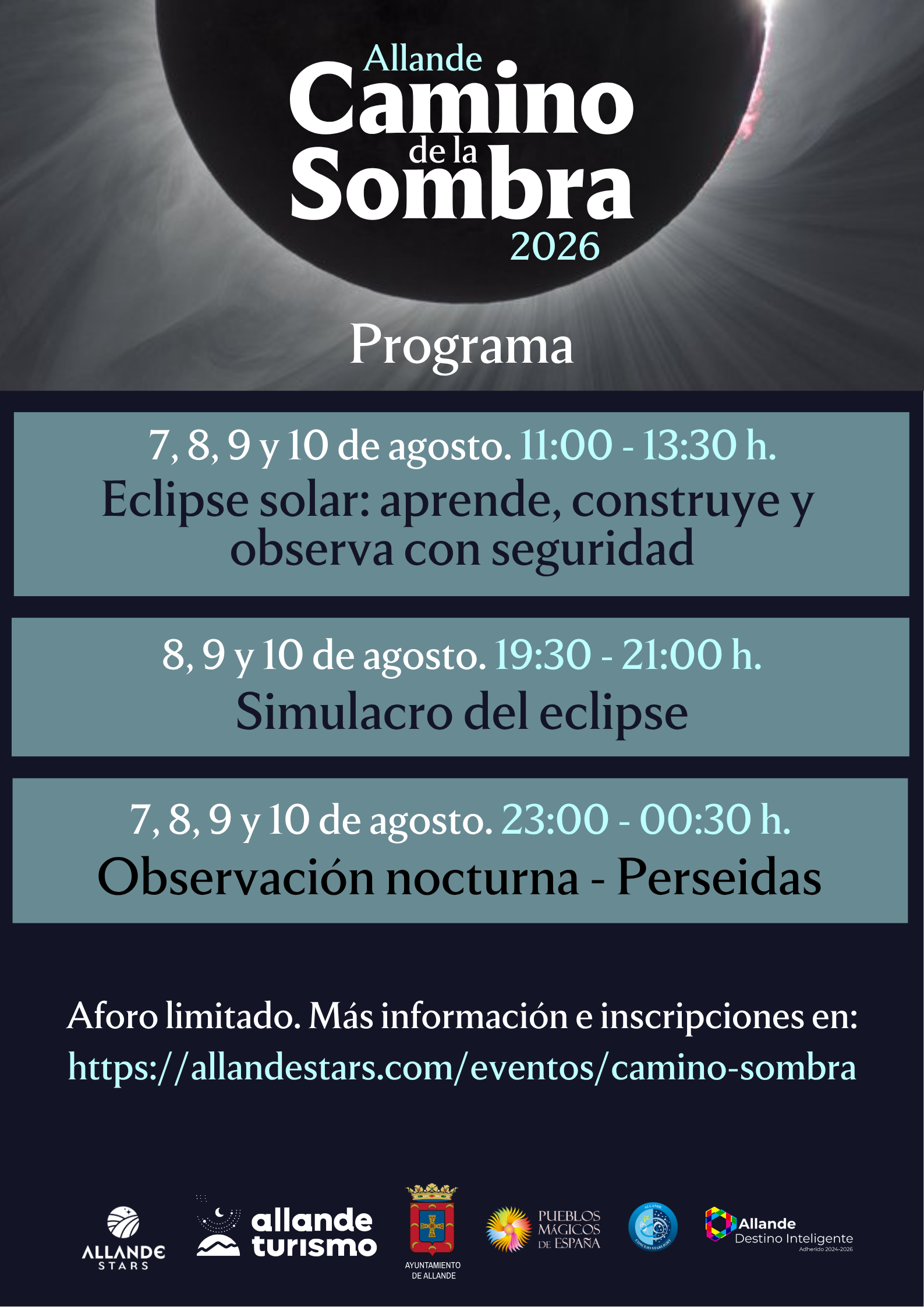 Cartel camino de la sombra del 7 al 10 de agosto
