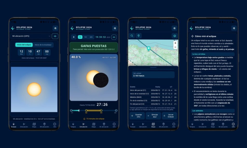 app Eclipse 2026 Allande Stars